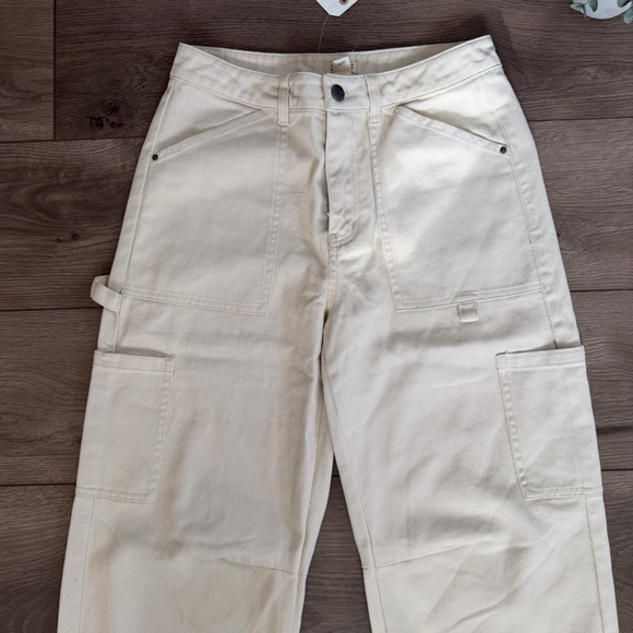 NWT Billabong Leia Cream Cargo Pants Size 26 - Picture 9 of 13